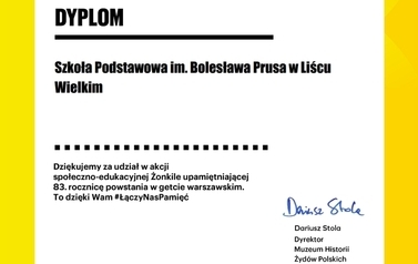 Dyplom Akcja Żonkile 2026