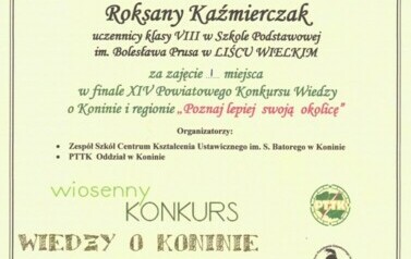 Dyplom Roksany
