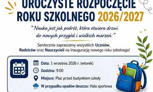 Rozpoczęcie roku szkolnego 2026/2027